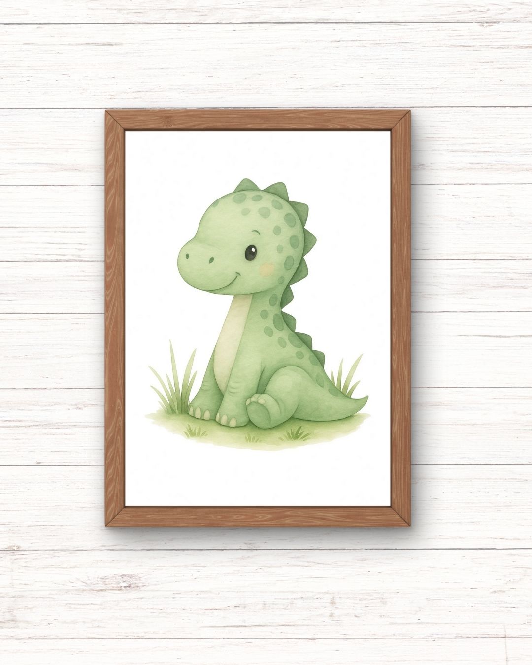 Cuadro acuarela - dinosaurio