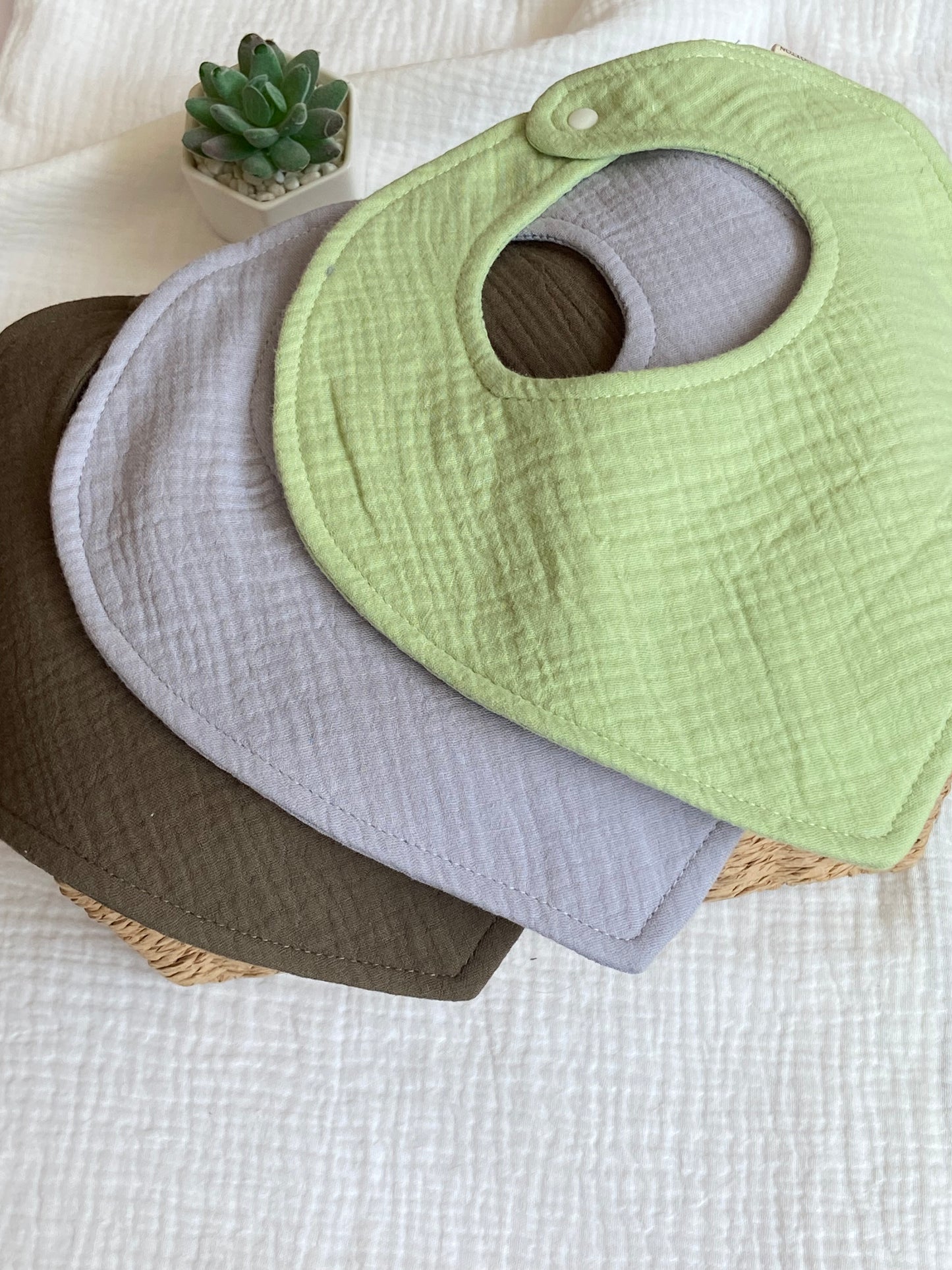 Babero bandana verde agua
