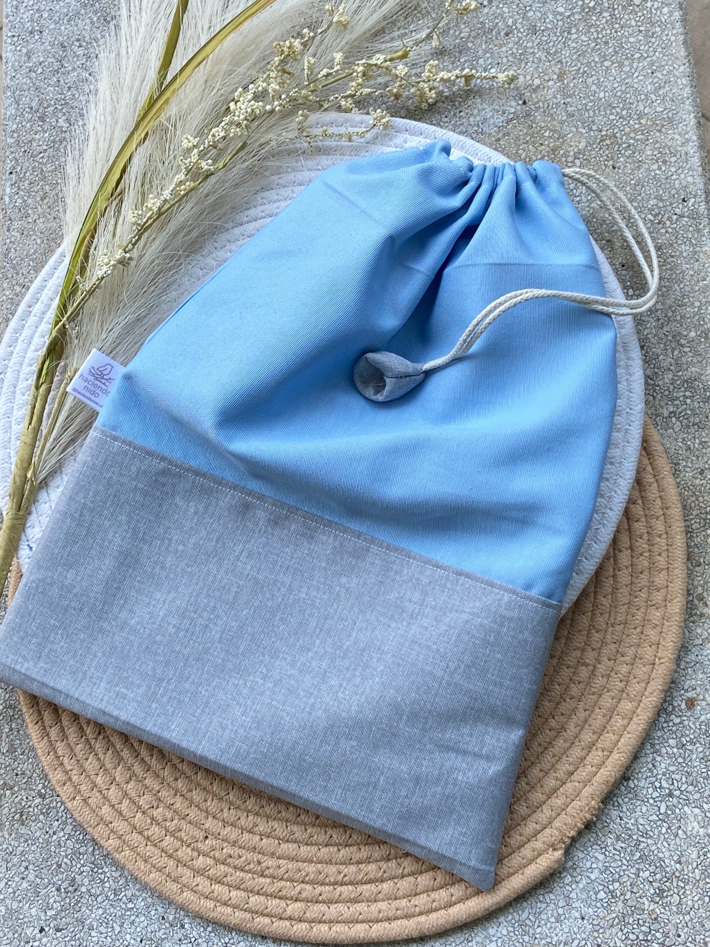 Bolsa de género - celeste gris