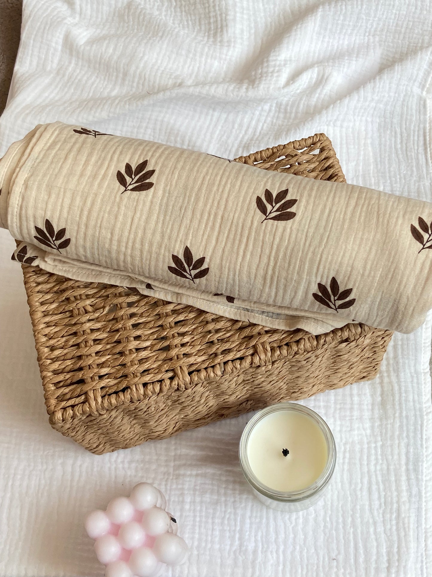 Swaddle XL beige espigas café