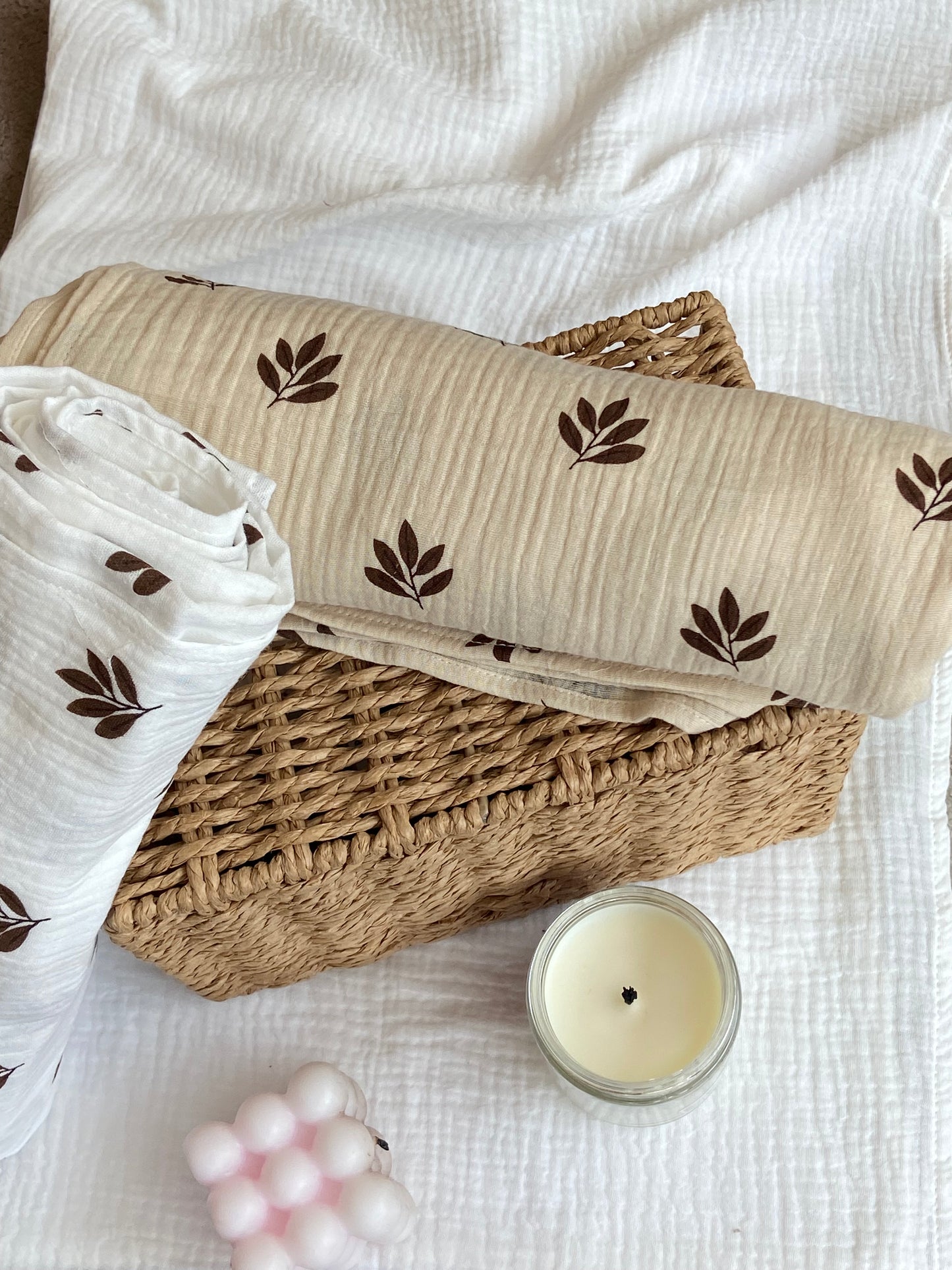 Swaddle XL beige espigas café