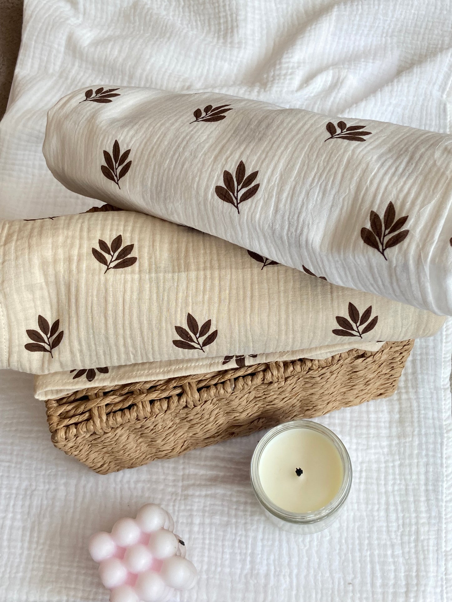 Swaddle XL beige espigas café