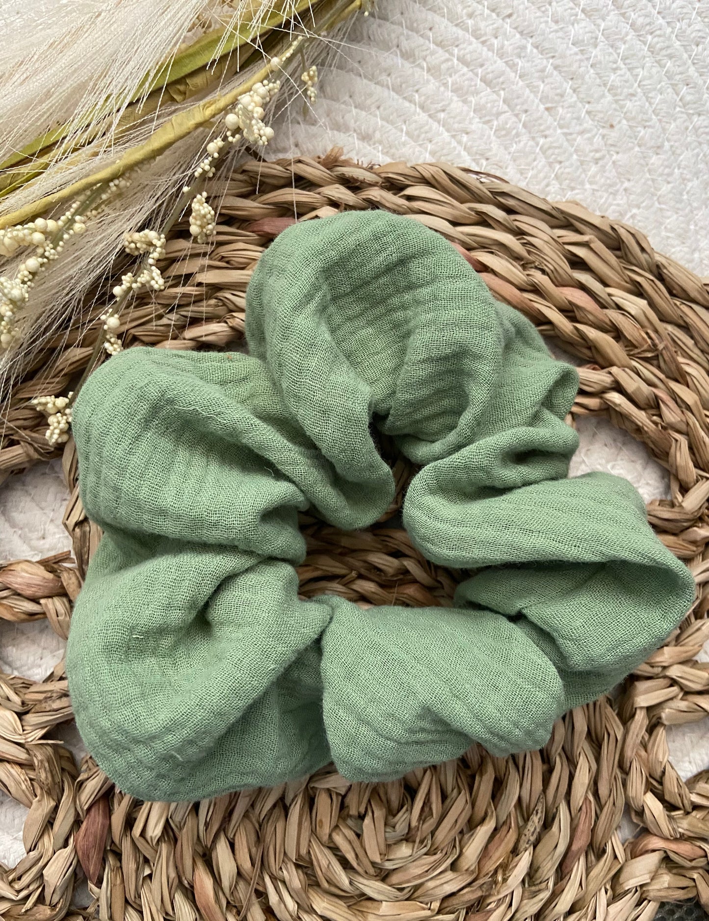 Scrunchie verde musgo