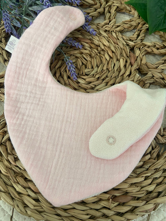 Babero muselina rosa