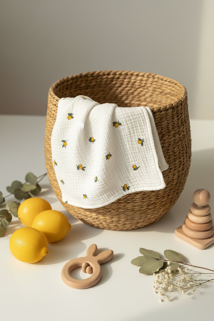 Blanco limones - canasto
