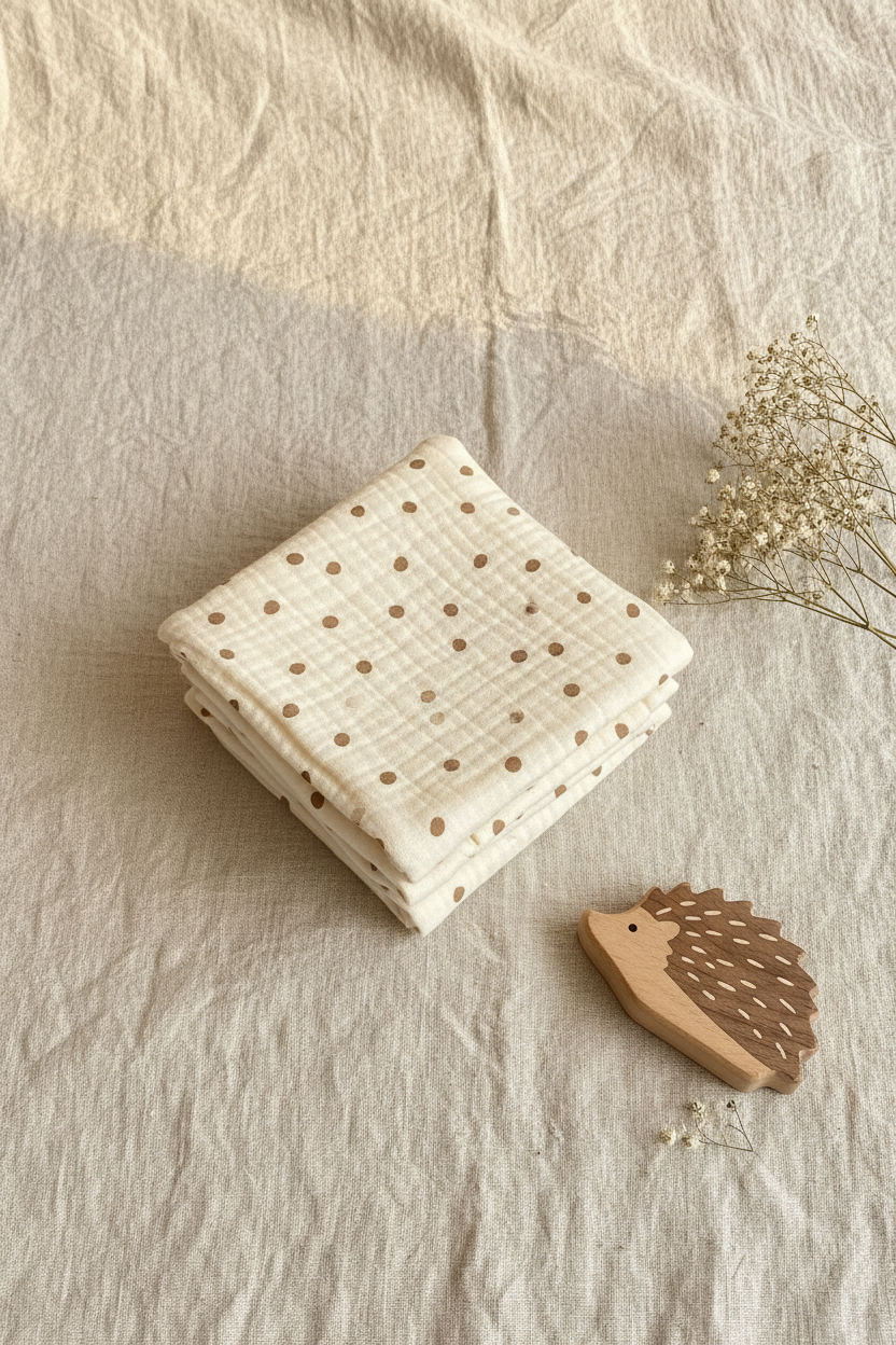 Crema puntos beige - flat lay